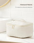 HBlife Travel Makeup Bag, Portable Cute Leather Cosmetic Bag, Large Organizer Toiletry Bag for Women Girls with Handle