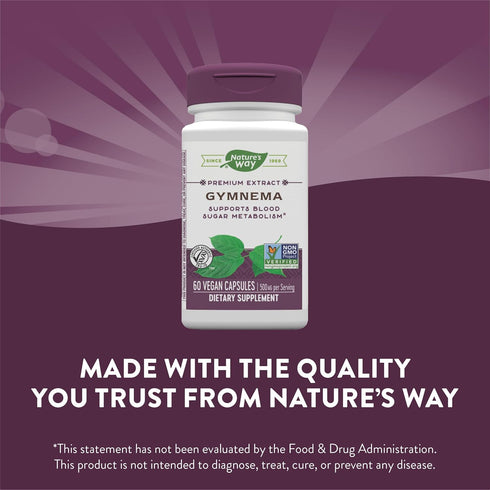 Nature's Way Gymnema Capsules, 500 mg per Serving, 60 Count