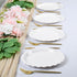 Houuqe 24 9 Inch Pieces White Paper Plates Scalloped Dessert Plates Disposable White Cake Plate for Baby Shower