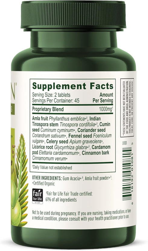 Banyan Botanicals Pitta Digest – Organic Digestive Supplement – Soothing & Calming Aid, 90 Tablets, Non-GMO