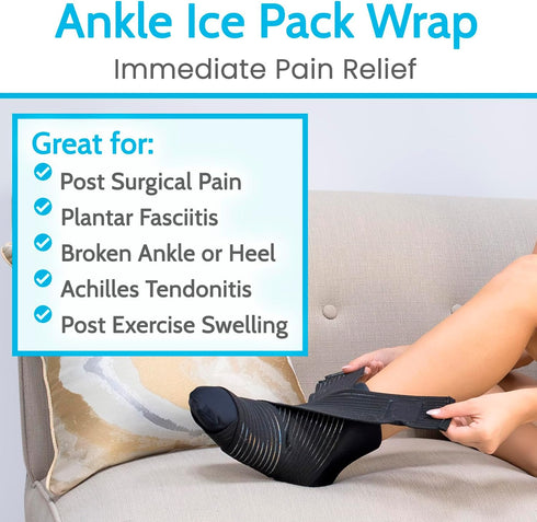 Arctic Flex Cold Therapy Socks - Reusable Ice Cooling Sock for Hot Feet, Heels & Ankles - Pain Relief for Swelling, Bunion, Plantar Fasciitis, Metatarsalgia, Chemotherapy & Diabetic Neuropathy