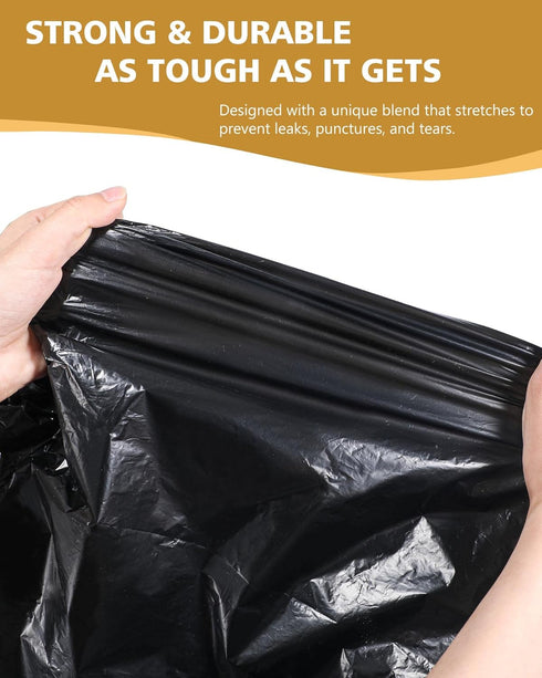AYOTEE 16-20 Gallon Unscented Trash Bags, 50 Count Bulk (30"x36") Tall Kitchen, Big Black Industrial Quality Bags