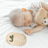 Thinp 5.9 Inch Baby Announcement Sign, Wooden Hello World Newborn Signs Birth Baby Name Plaques Birth Announcement Sign