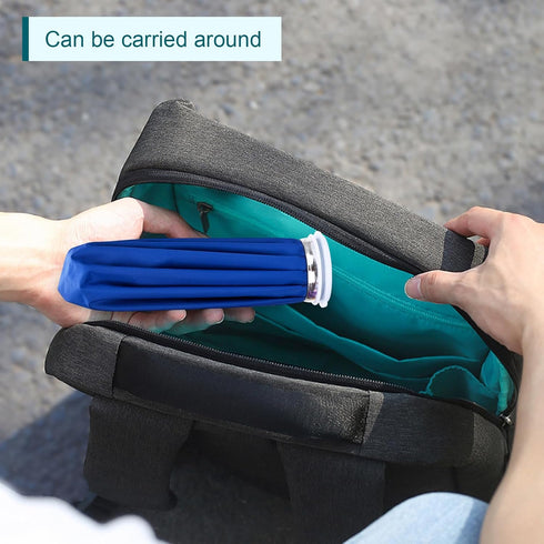 Upgrade Ice Pack 2 PCS Reusable, 11in & 9in Hot Water Bags for Injuries, Soothe Pain, Easy to Carry, Traditional Style