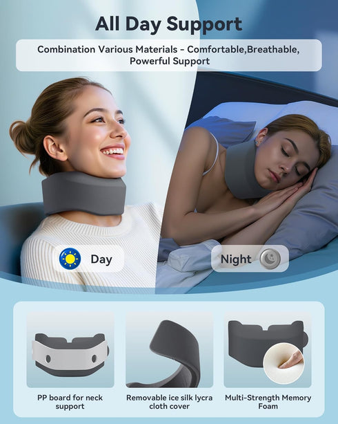 Neck Brace for Sleeping, For Relief Neck Pain and Provide Support Soft Cervical Collar, Neck Support Keep Vertebrae