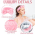 Fmeida Spa Headband and Wristband Set - Light Blue, 3 Pack Spa Night Essentials for Women