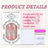 Press on Nails Short Almond MABKJLF, Pink Full Cover French Fake Nails with Star Designs for Women & Girls