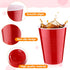 PLMMOUT 240 Pack 16 oz Red Plastic Cups, Disposable Party Cup, Shot Cups, Red Plastic Drinking Cup for Wedding Picnics