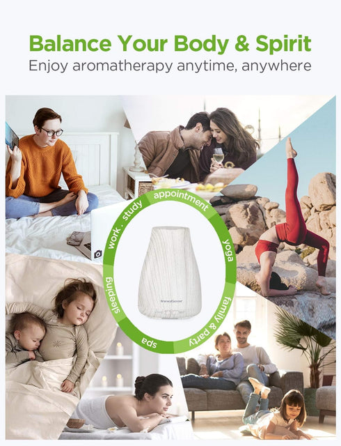 InnoGear Essential Oil Diffuser, 5-in-1 Aromatherapy Diffuser, Humidifier, 7 Color LED, Auto Off, White Grey