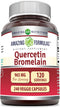 Amazing Nutrition Quercetin 800 Mg with Bromelain 165 Mg - Veggie Capsules Supplement, Non-GMO, Gluten Free