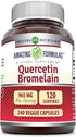 Amazing Nutrition Quercetin 800 Mg with Bromelain 165 Mg - Veggie Capsules Supplement, Non-GMO, Gluten Free