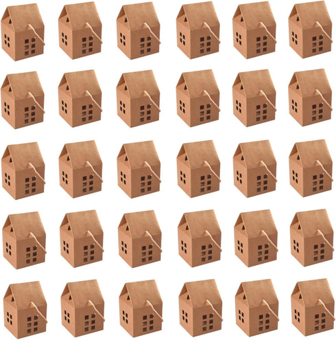 HAN SHENG 30 Pcs Candy Boxes, House Shaped Kraft Paper Gift Boxes for Wedding, Christmas, Birthday Party Decoration