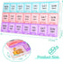 Teikou 3 7 Organizer2Pack Large Weekly Pill Organizer Times A Day,Travel Pill Cases Moisture-Proof Day Pill Contaner