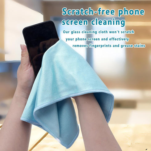 Misequal 6 Pack Glass Cleaning Cloth Microfiber Cleaning Cloth for Window Eyeglass Jewelry Windshields Mirrors