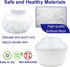 Large 3.5" Storage Body Powder Container, White After-Bath Powder Case with Hand Holder for Makeup and Baby Care