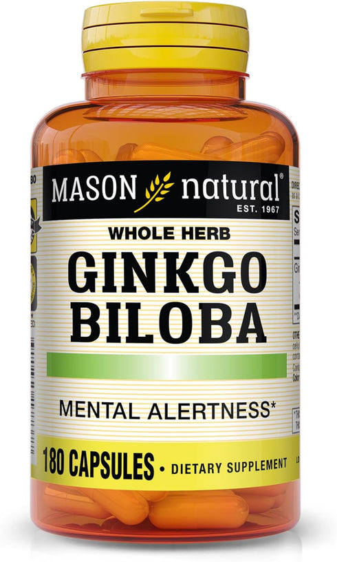 Mason Vitamins Ginkgo Biloba Capsules | 180 Count