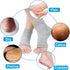 Vented Moisturizing Gel Heel Socks, 3 Pairs Toeless Spa Sock for Foot Care Treatment, Grey, Cracked Heels & Dry Feet