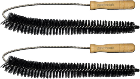 Bristle and Flexible Stainless Steel Brush - 27 Inch for Clothes Dryer Lint Trap, Refrigerator Coil, Drain Pipes