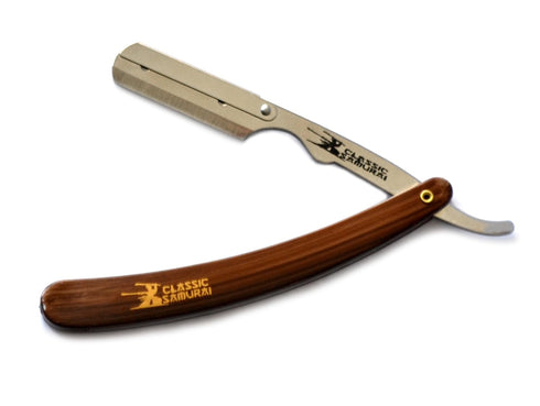 Stainless Steel Professional Barber Folding Straight Edge Razor Shavette Men's Shaving Kit with 200 Count Lord Single