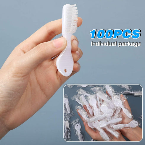 100 Pieces Handle Toothbrush - Thumbprint Individually Packaged, Soft Bristles, Portable Travel Toothbrush