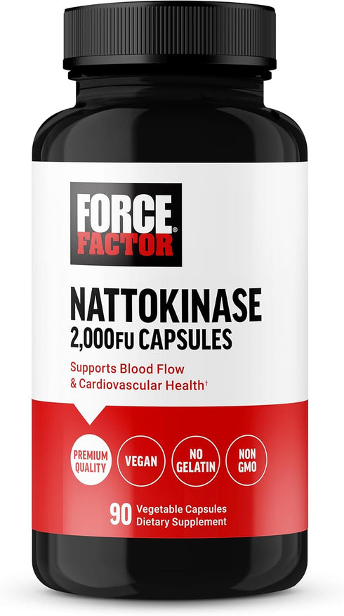 FORCE FACTOR Nattokinase 2000 FU - Nattokinase Supplement for Heart Health and Blood Pressure Health, Blood Circulation