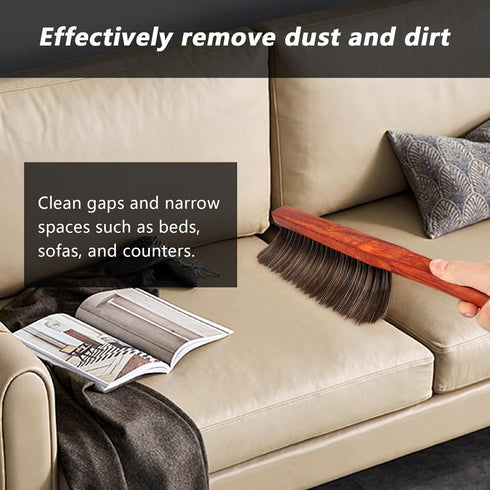 Hand Broom Brush for Dust Cleaning: Soft Handheld Brush for Couch, Bed, Sofa, Fireplace, Car, and More