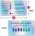 Press-On Nail Application Instructions Cards - Nail Aftercare Instructions Cards, 50 Pack, DIY Press-On Nail Kit