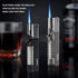 YUSUD Butane Fuel Lighter, 2 Pack Windproof Torch Jet Lighters with Visible Gas, Lockable Flame, Unique Gifts