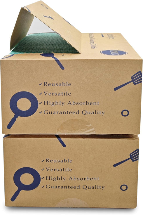 Heavy Duty Reusable Cleaning Cloths, 100 Count Food Service Wipes, Multi-use Towels (2 Boxes)