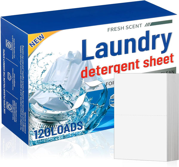 KUKUGO Laundry Detergent Sheets, 60 Count | 120 Loads for Travel & Home