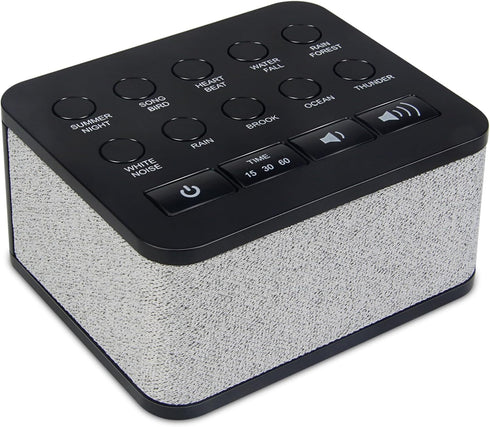 White Noise Machine, Sleep Sound Machine with 10 Natural Sounds, Volume Control & 3 Timers for Home Office Travel