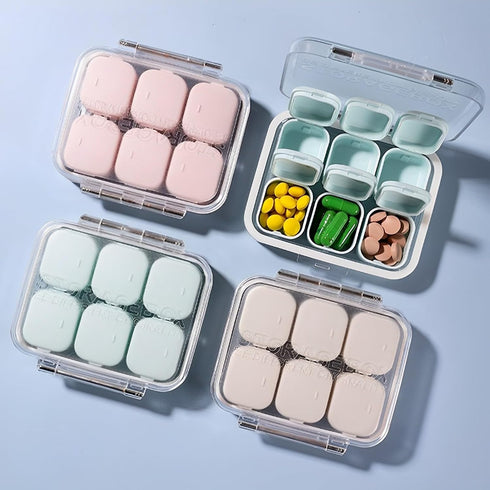 SOFISO 4/6 10 Grid Free Assembly Travel Medicine Organizer Day Pill Organizer Portable Pill Box Waterproof Pill Case