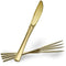 Plasticpro Disposable Heavy Duty Gold Plastic Knives, Fancy Plastic Silverware Looks Like