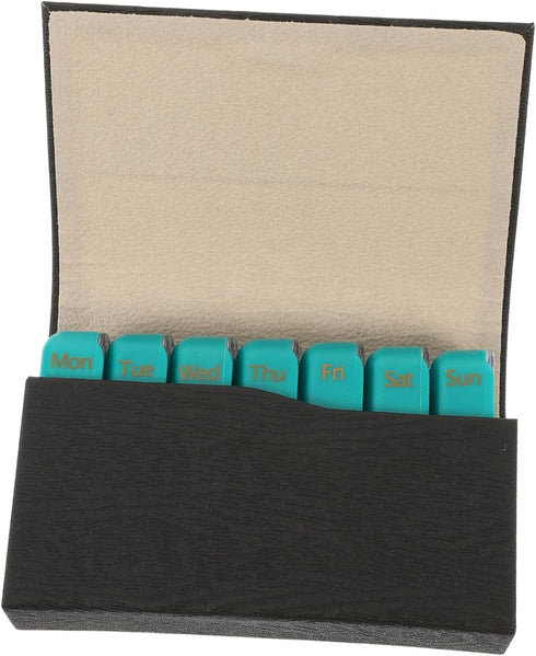 Weekly Medicine Organizer Box with Compartments Portable Reusable Pill Case with Lid