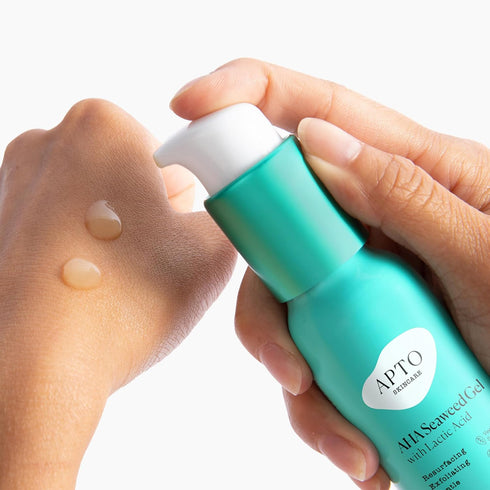 Skincare AHA Seaweed Gel with Lactic Acid, Resurfacing & Deeply Exfoliating Formula, 2 fl. oz.
