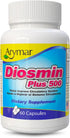 Arymar Diosmin Plus 500 Supplement for Circulatory Support with Hesperidin & B-Complex, 60 Capsules