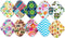 JOBEBE 10 Pieces 8 Inch Light Mama Cloth/Menstrual Pads/Reusable Sanitary Pads Panty Liner