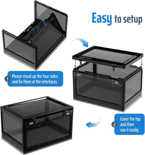 Lock Box with Locker for Office, School, Home, Personal Items Safe, Medicine Lockable Cabinet, Translucent Black