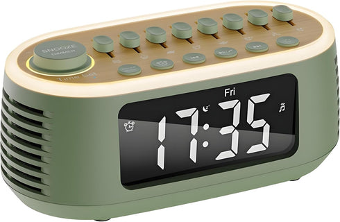 White Noise Machine Bluetooth Speaker, Digital Alarm Clock Sleep Timer with LED