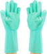 MITALOO Magic Dishwashing Cleaning Sponge Gloves Reusable Silicone Brush Scrubber Gloves