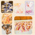 QIANHAILIZZ 100 Pack 7x9 Inch Moon Star Organza Jewelry Gift Pouch, Drawstring Wedding Favor Bags