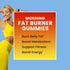 Morning Fat Burner Gummies for Weight Loss for Women & Men | Thermogenic Belly Fat Burner with Green Tea, Garcinia, 60