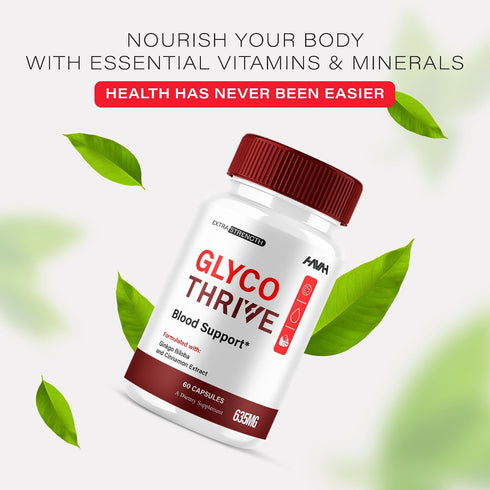 Havah (2 Pack) (120 Glyco Thrive Blood Support GlycoThrive Maximum Strength Capsules, Glyco Thrive Advanced Daily