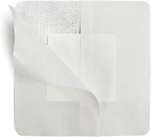 MED PRIDE Sterile Waterproof Foam Composite Dressing Pads, 4x4 Inch (Pack of 10) for Shower, Surgery, Pressure Ulcers,