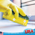 Lola Products Pot Brite Scour N' Sponge, Dual Purpose Non-Scratch Dish Scrub Sponge Cleaning Pads, Nylon & Polyester Non-Woven, Fiber Side Scrubs & Scours & Sponge Side Wipes & Dries - 12 Pack by LOLA