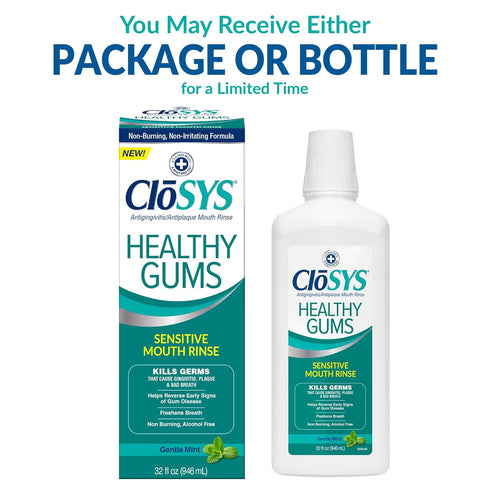 CloSYS Healthy Gums Oral Rinse Mouthwash, 32 Fl Oz