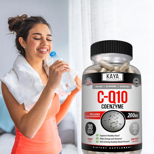 Kaya Naturals CoQ10 Power Antioxidant Supplement, 30 Veggie Capsules for Heart Health and Energy