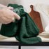 Dan River 100% Cotton Bar Mop Cleaning Kitchen Towels | Highly Absorbent, Quick Dry, Pack of 12, 16x19, Hunter Green