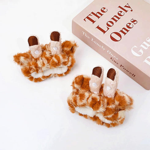 4Pcs Makeup Headband with Absorbent Wristband - Cute Giraffe Skincare Hair Bands for Face Wash