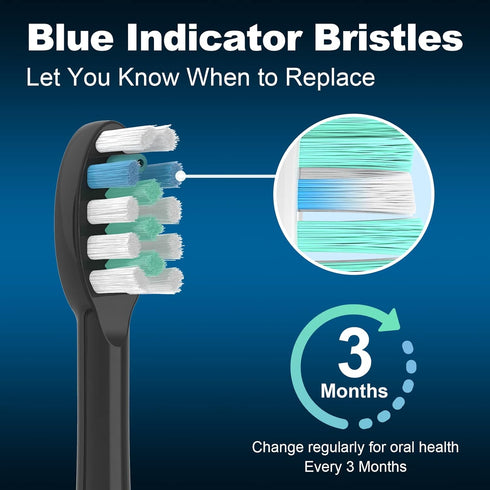 3 Pack Toothbrush Replacement Heads Compatible with WaterPik Sonic Fusion 2.0, FitMount Flossing Brush Head for SF-01
